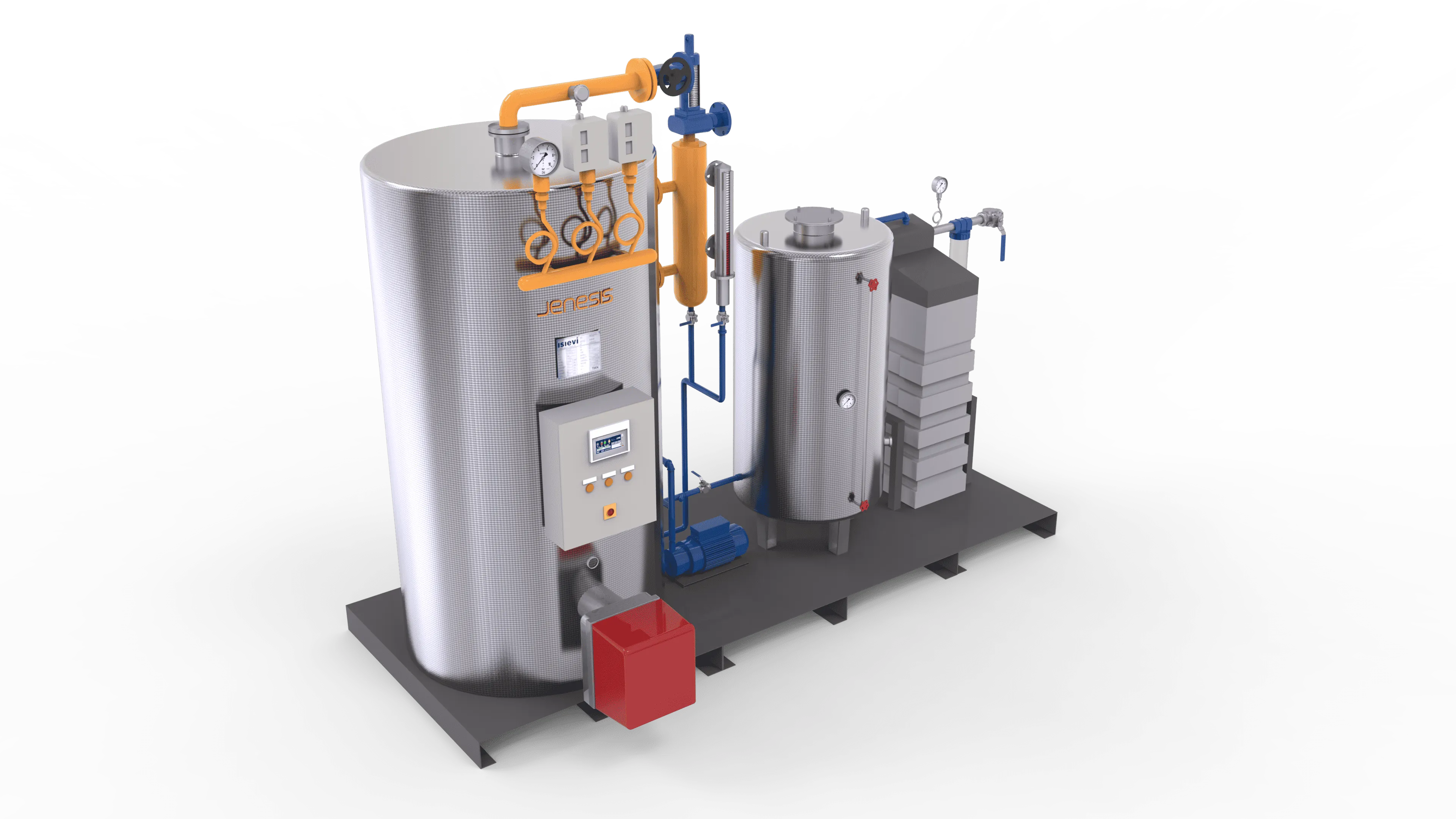 Jenesis Dik Tip Buhar Jeneratörü - Sistem Şeması