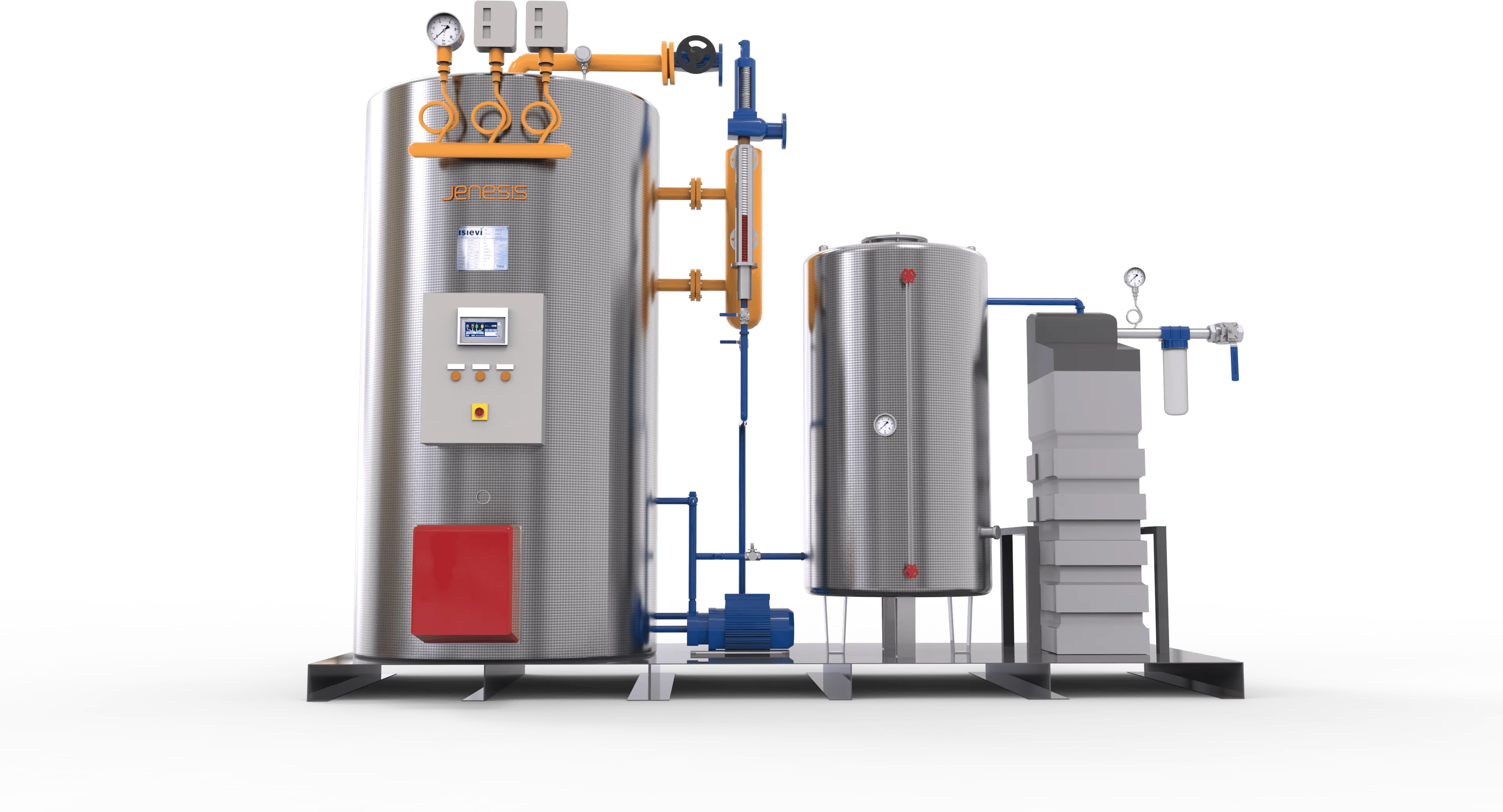 Jenesis Dik Tip Buhar Jeneratörü - Bağlantı Detayı